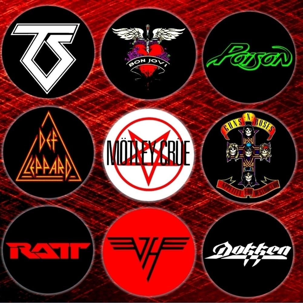 Rock Band Magnets Bon Jovi Motley Crue